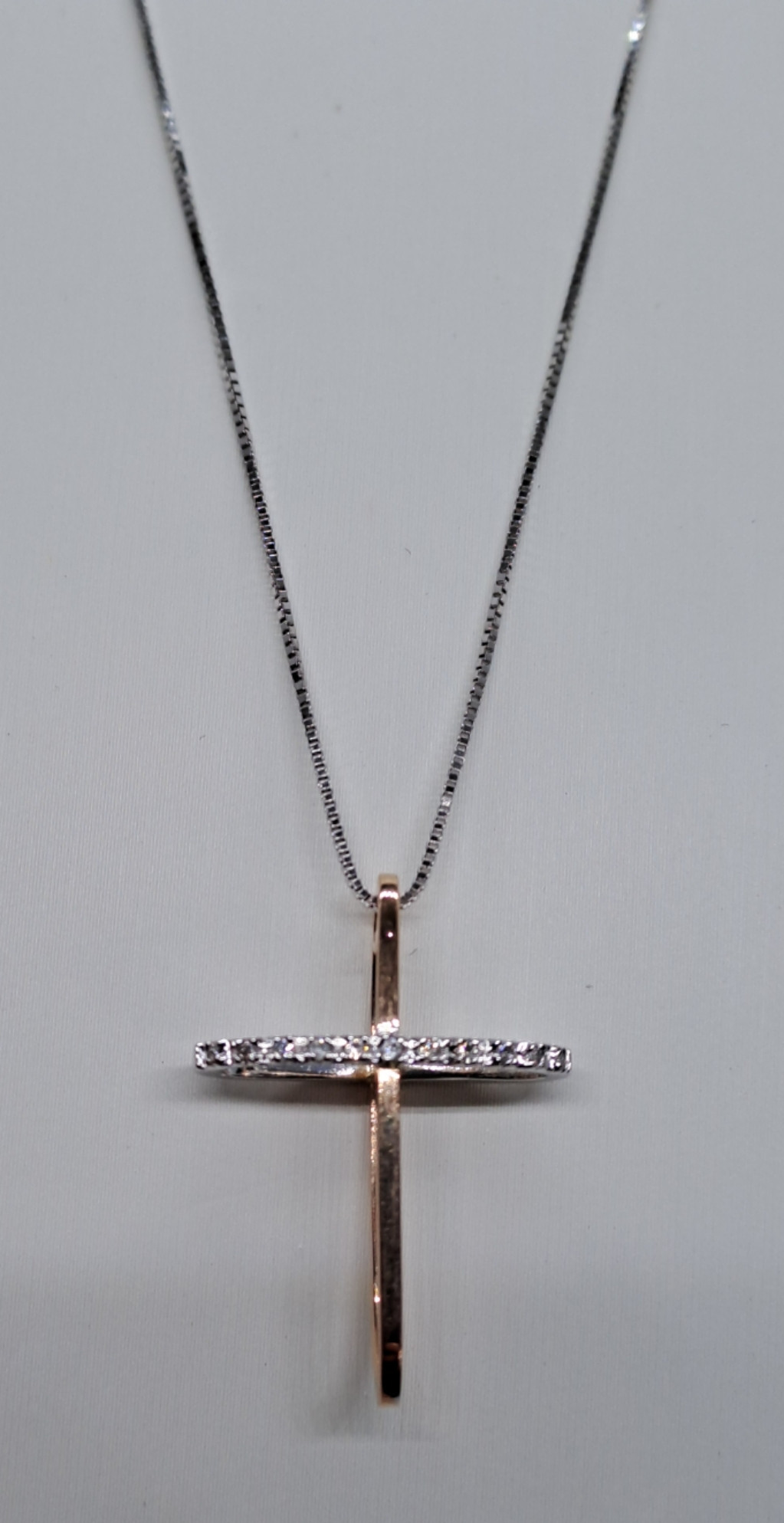 Caterina donna oro bianco e oro rosa 750 con diamanti — eShopping Salerno
