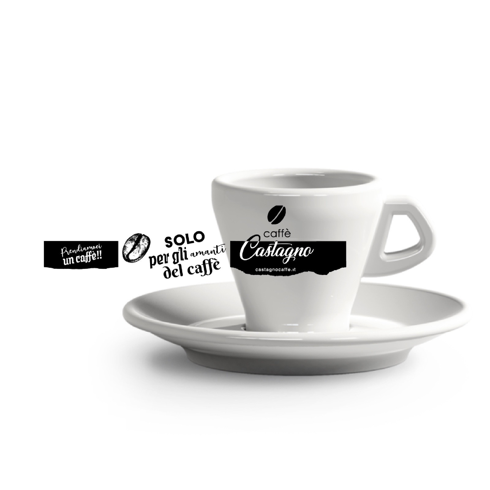 Set 6 Tazzine Castagno con piattini — eShopping Salerno