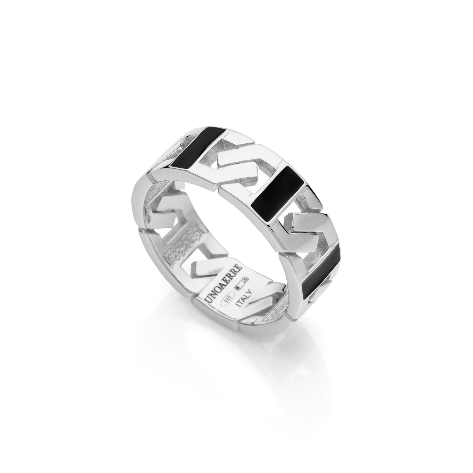 Anello in argento e smalto nero — eShopping Salerno