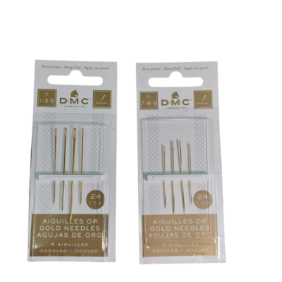 Dmc Aghi Cucito d'oro 24k con Punta