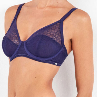 Gisela Reggiseno ferretto in tulle e slip midi art.10132