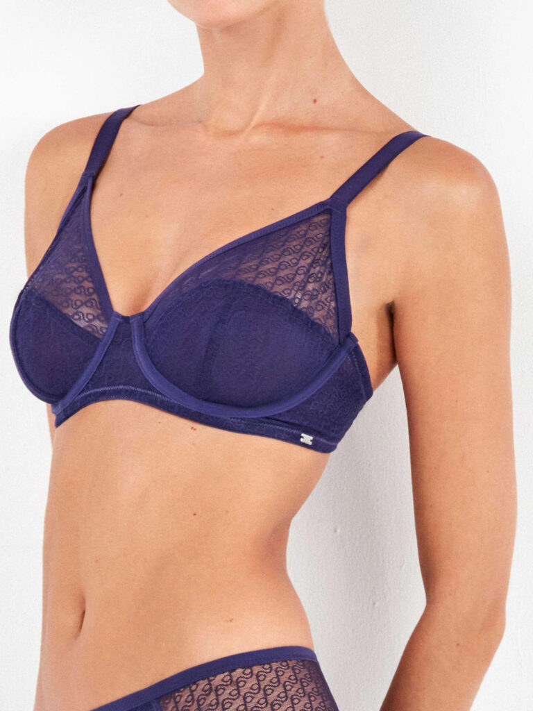 Gisela Reggiseno ferretto in tulle e slip midi art.10132